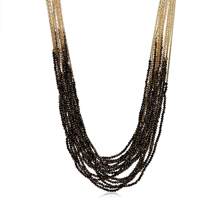 Golden Dolores Necklace In Black Spinal