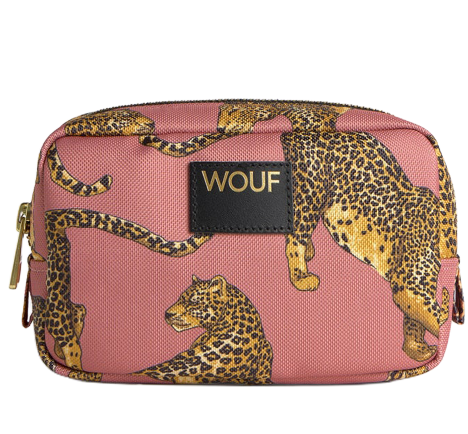 Blush Leopard Makeup Bag