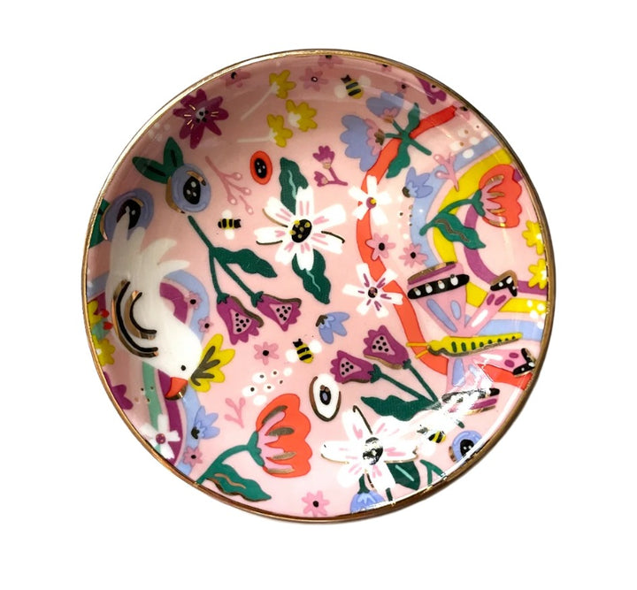 Butterfly Garden Porcelain Trinket/Dice Dish