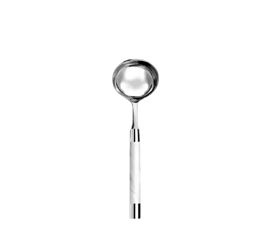 Conty Gravy Ladle In White Pearl