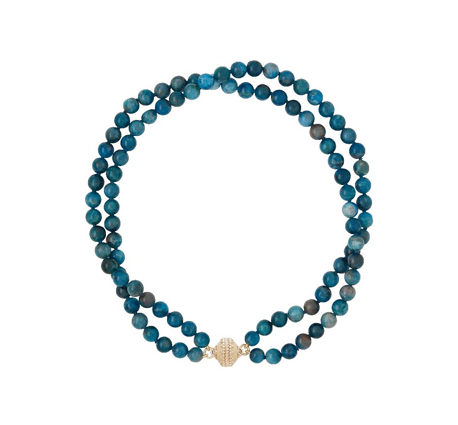 Victoire Apatite 8mm Double Strand Necklace