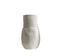 Medium Burlap Bottle Vase in White