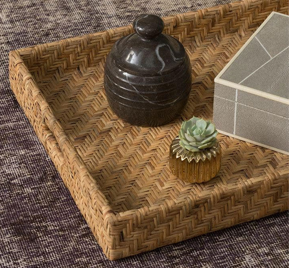 Cadie Rattan Tray