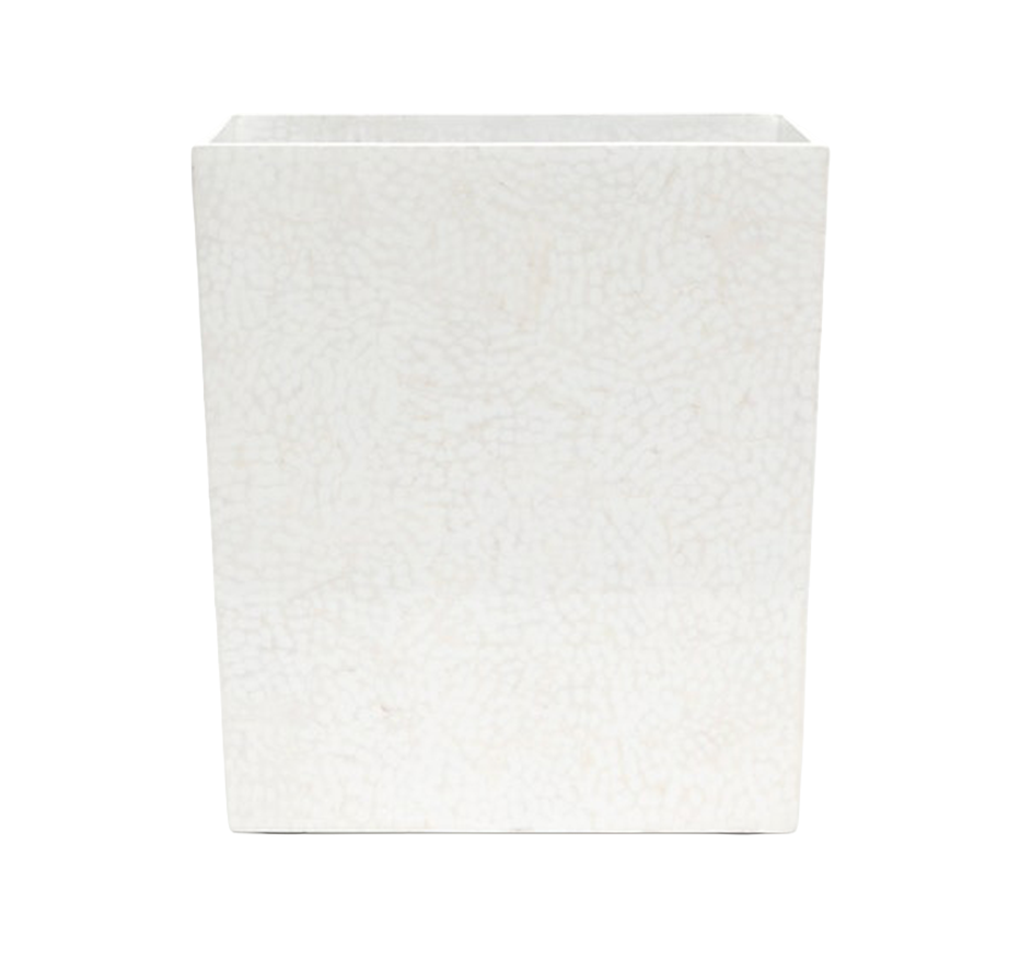 Callas Wastebasket in White Eggshell