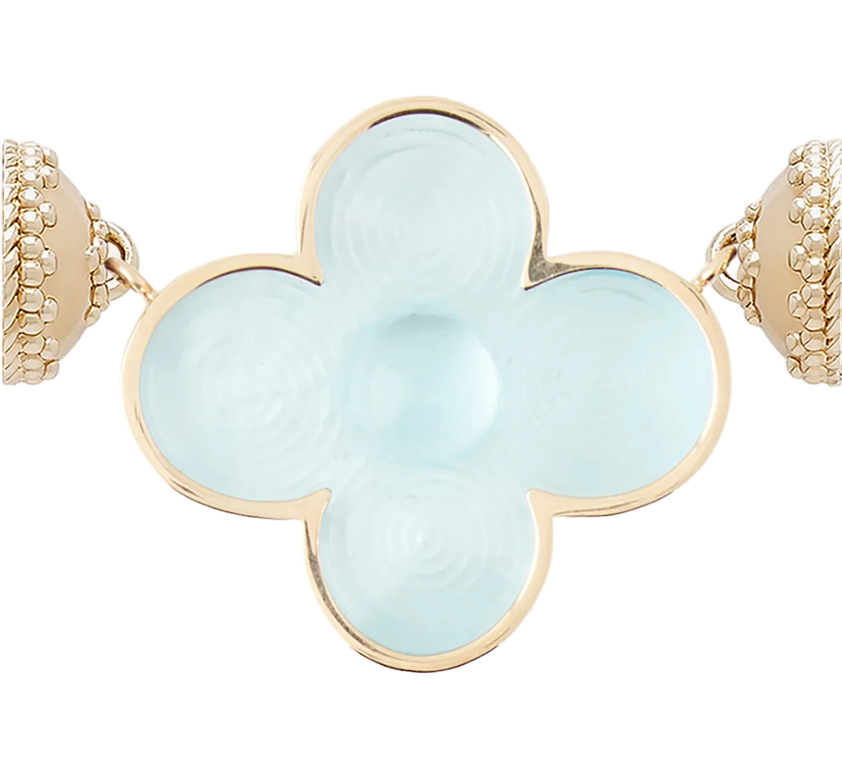 Chiara Glass Classic Blue Topaz Petal Centerpiece