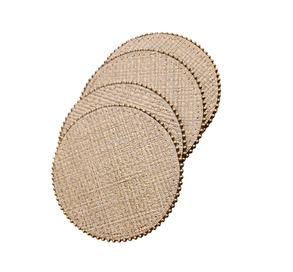 Round Vinyl Coaster S/4 (5 Colors)