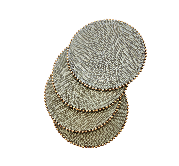 Round Vinyl Coaster S/4 (5 Colors)