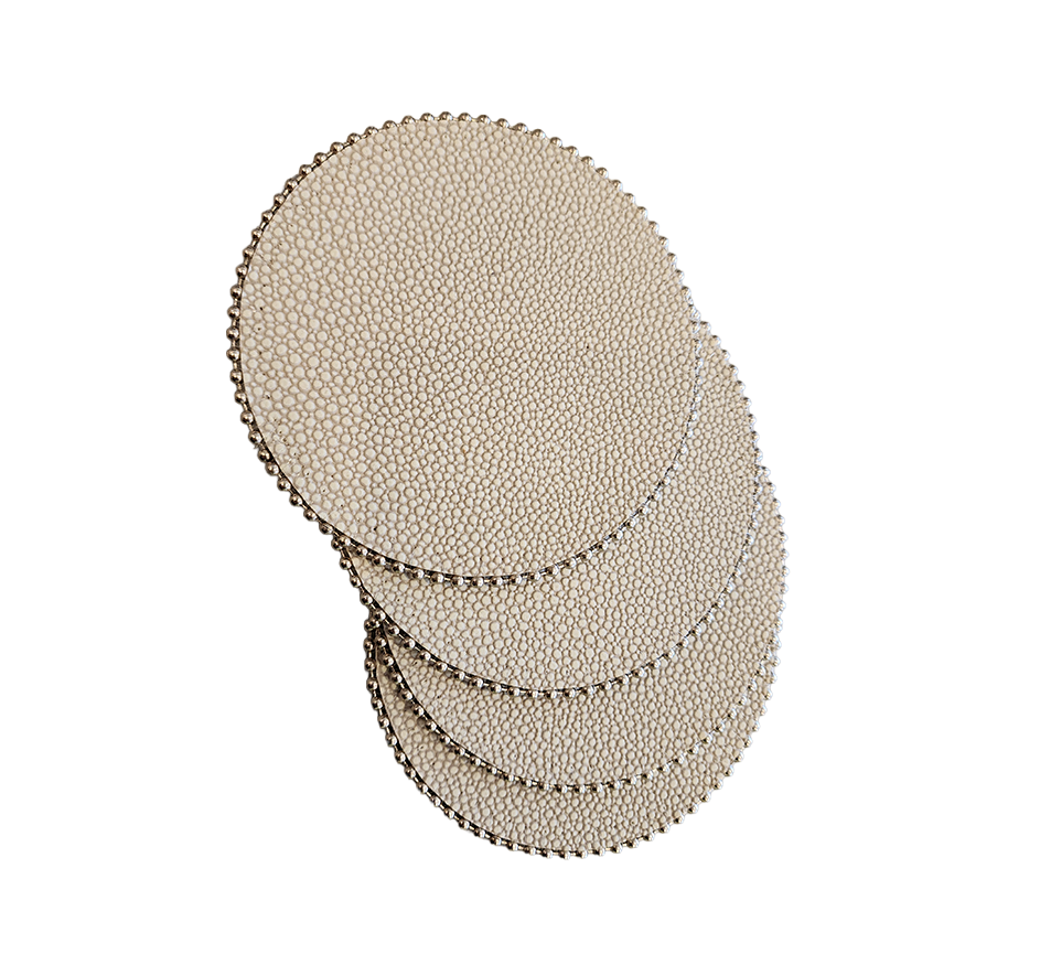 Round Vinyl Coaster S/4 (5 Colors)