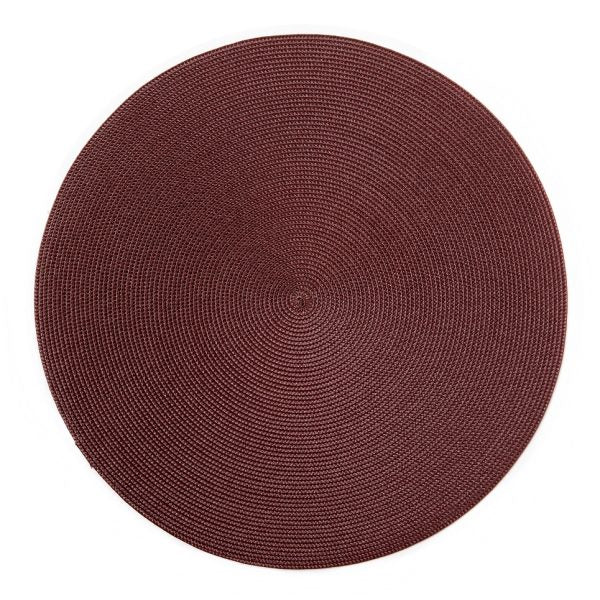 Linen Finish Round Mat Collection (Set of 4 Available in 20 Colors)