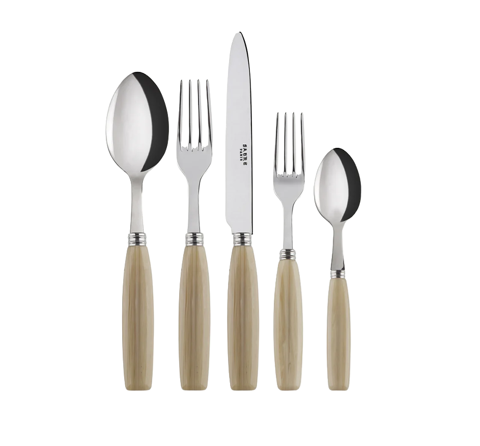 Djembe Faux Horn 5 Piece Flatware