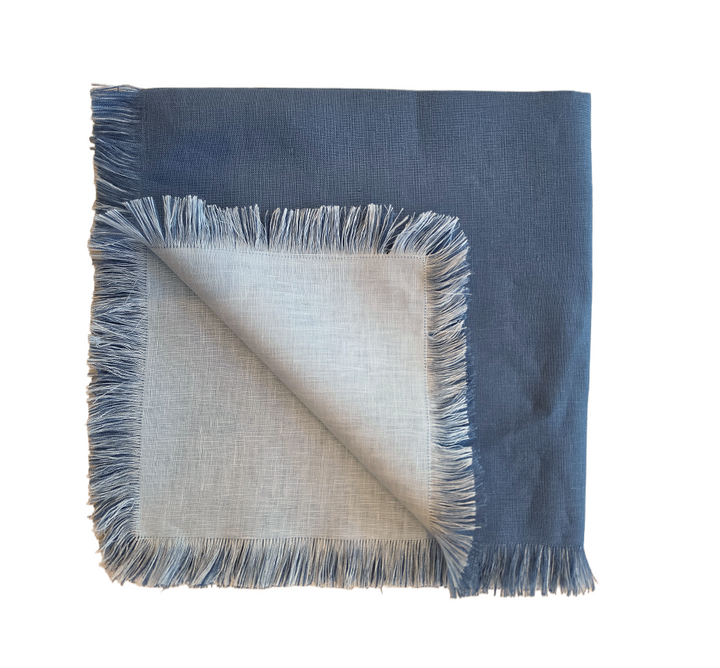 Double Sided Fringe Linen Napkins (In 5 Colors)