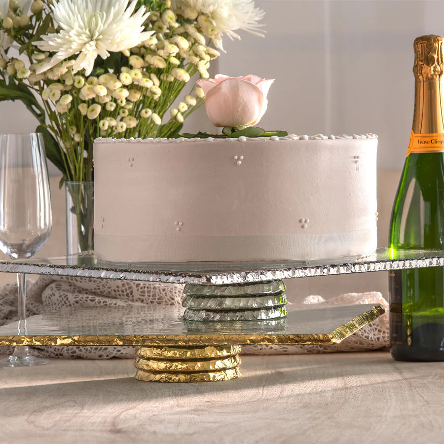 Square Pedestal Tray (2 Colors)