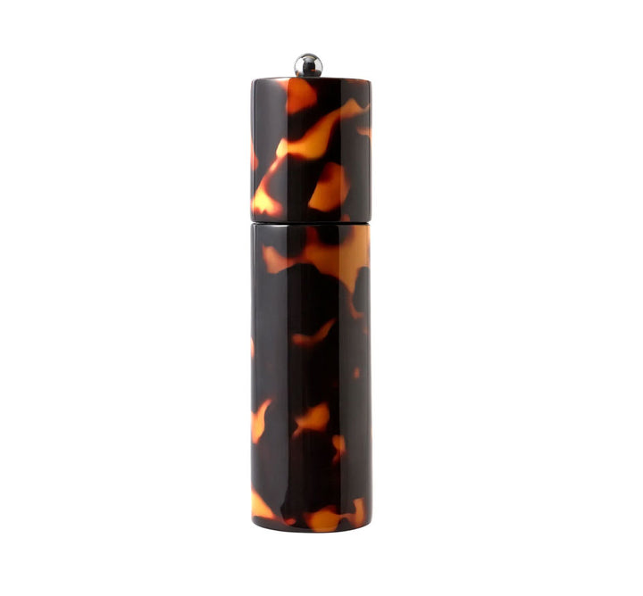 Faux Tortoiseshell Round Column Salt or Pepper Mill