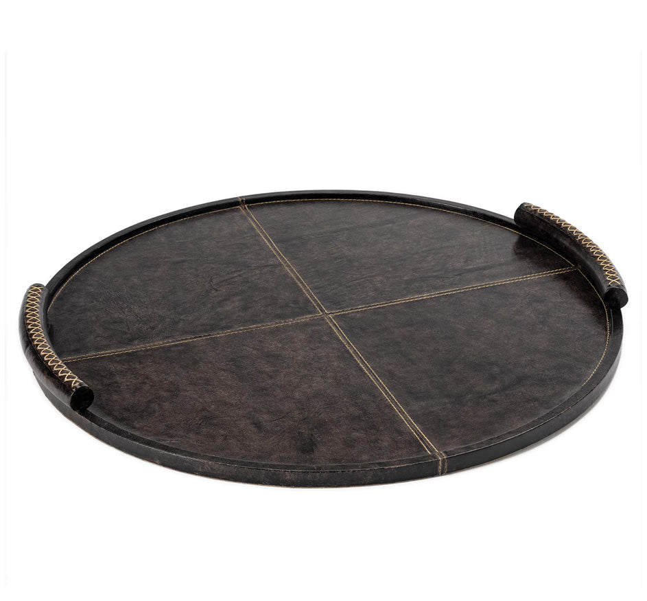 Forte Leather Bowl Round Large