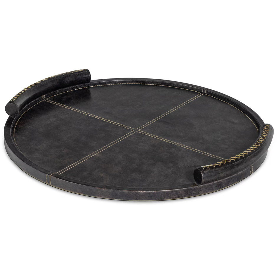 Forte Leather Tray Round