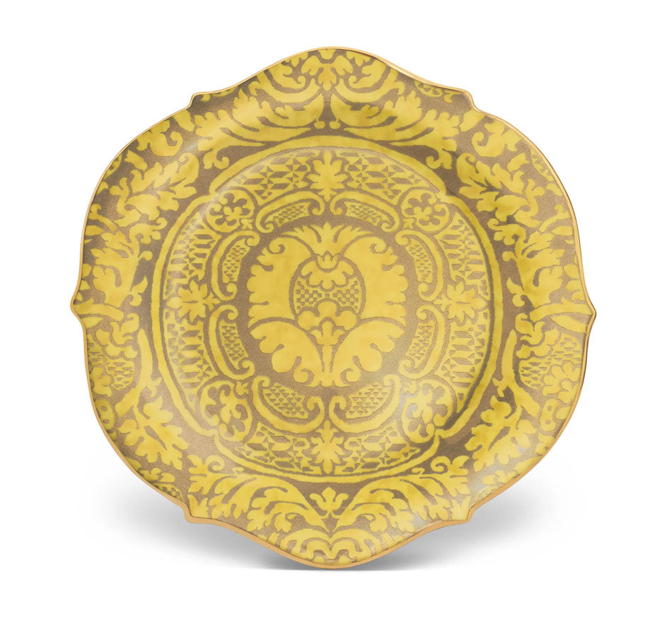 Fortuny Orsini Round Platter Yellow