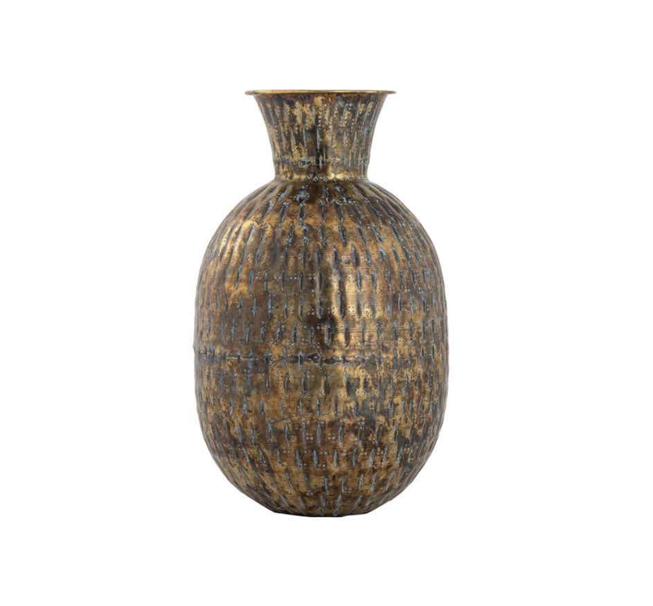 Fowler Round Vase in Brass