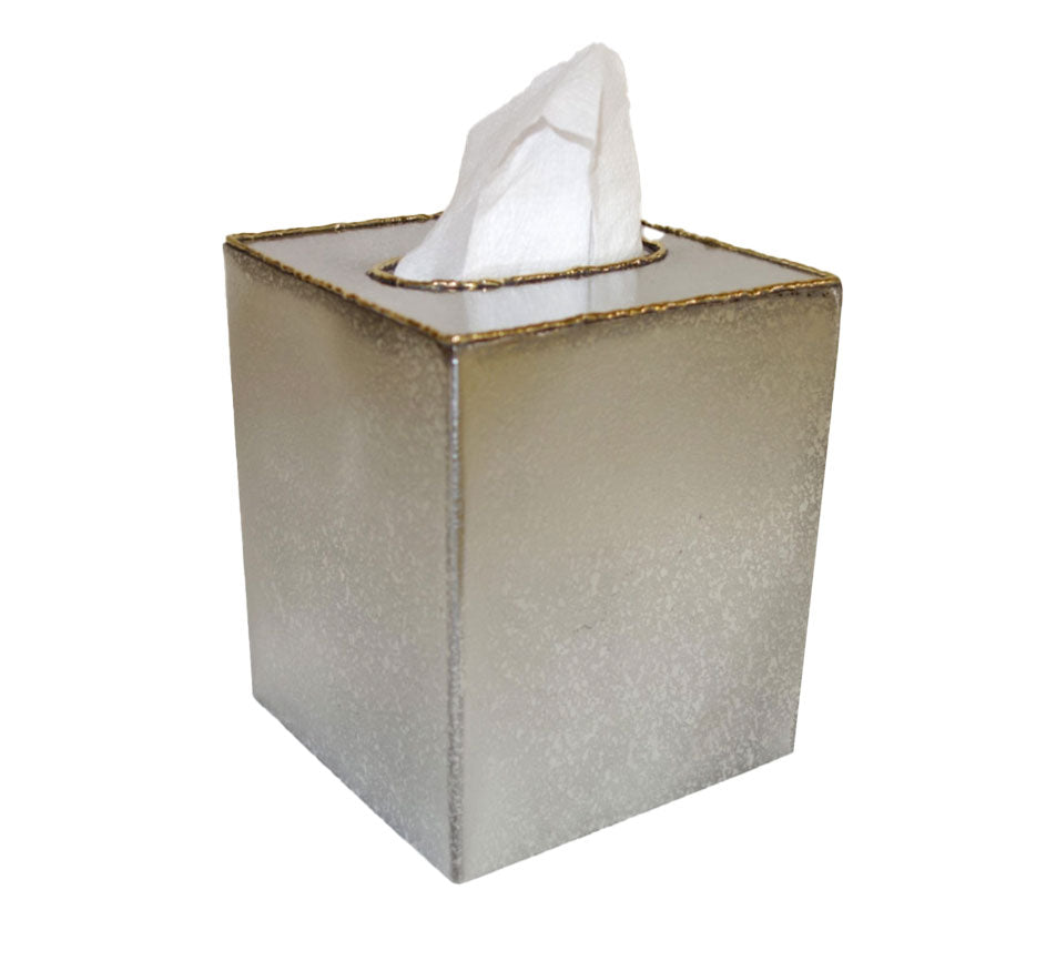 Frosted Gold Trimmed Tissue Box
