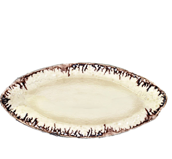 Large Oval Tray in Parchment