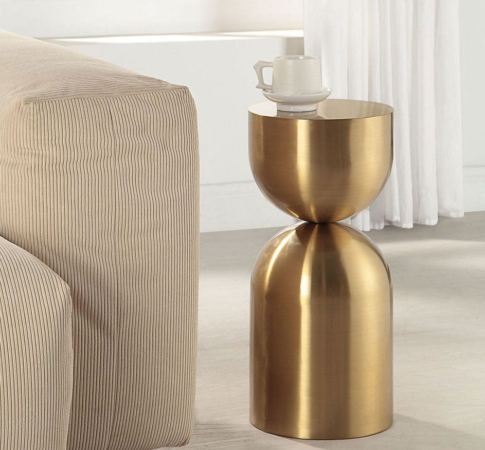 Golden Vessel Accent Table