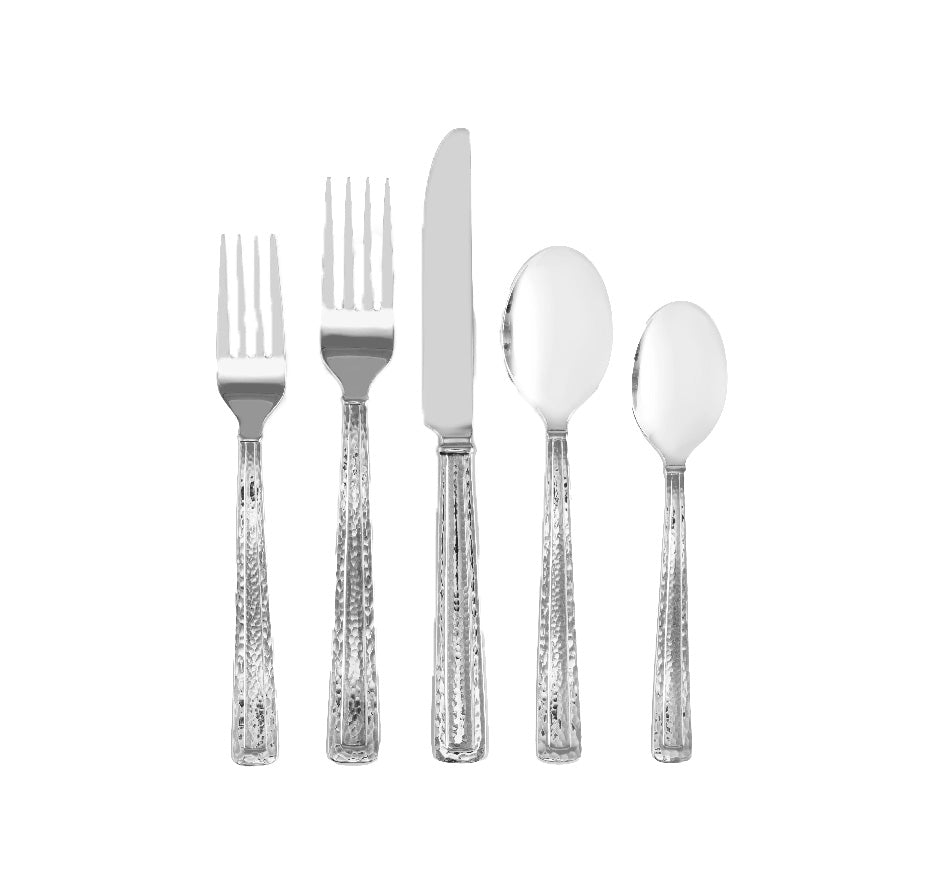 Hammertone 5-Piece Flatware