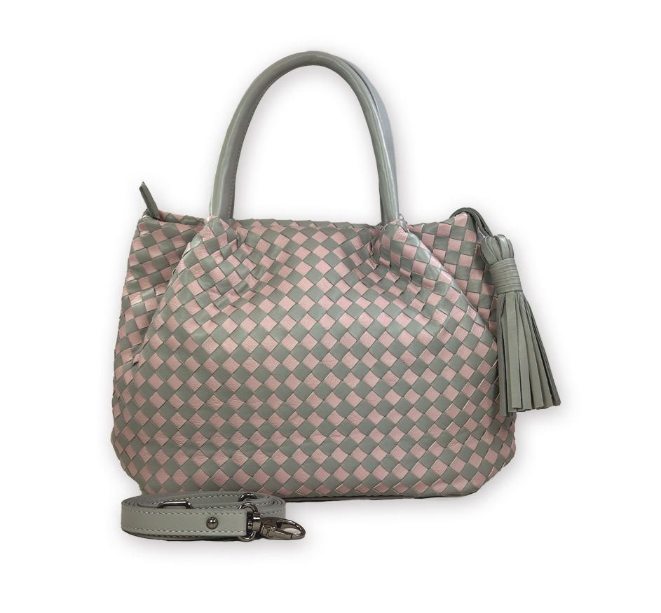 Hard Handle Bag In Perla/Rosa