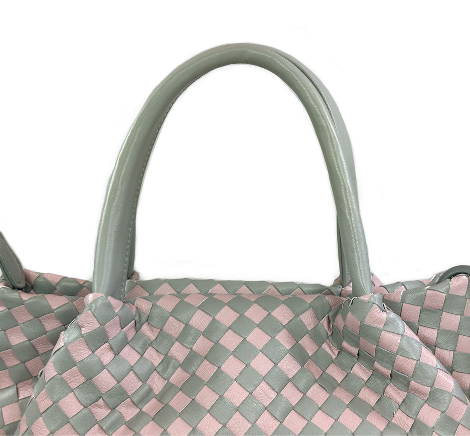 Hard Handle Bag In Perla/Rosa