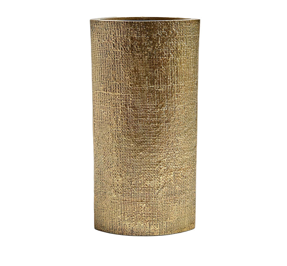 Hemp Etched Vases-Brass