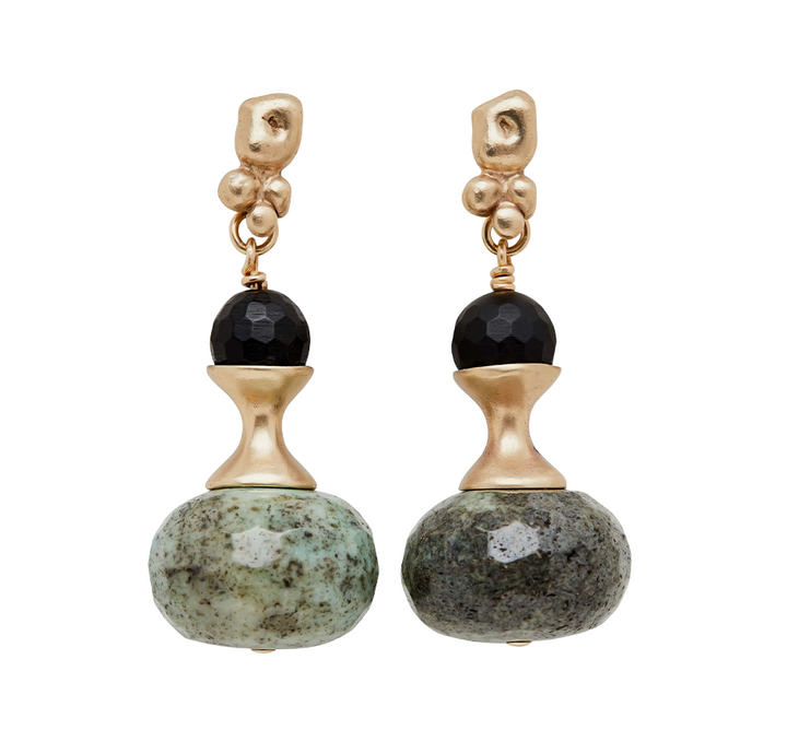 Juniper Crysoprase Bronze Earrings