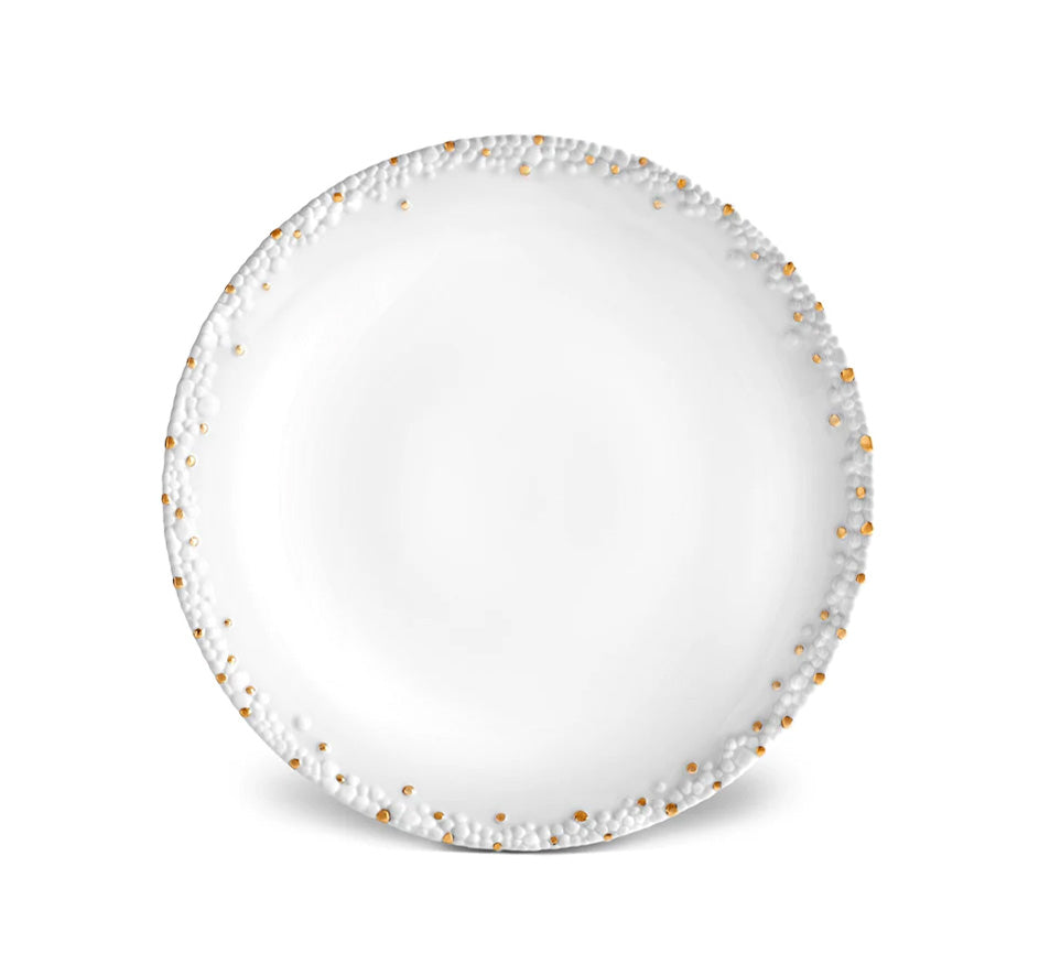 Haas Mojave Dinnerware Collection in White & Gold