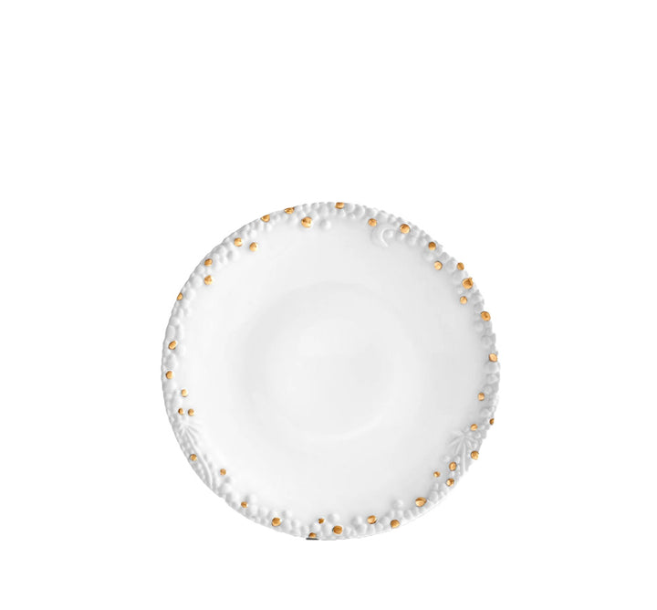 Haas Mojave Dinnerware Collection in White & Gold