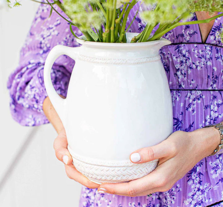 Le Panier Ceramic Pitcher/Vase - Whitewash