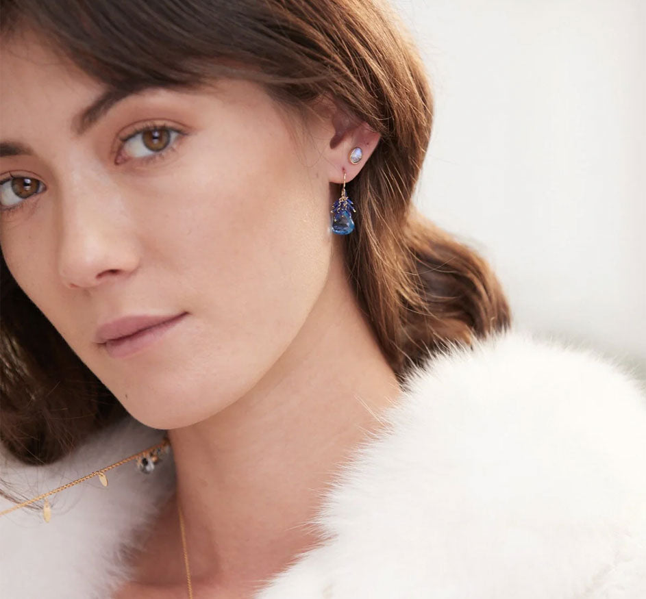 Lapis Cluster Earrings