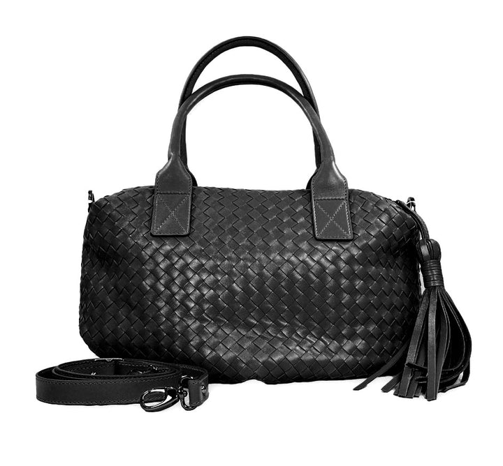 Sera Italian Leather Large 3 Section Pouch Satchel Bag