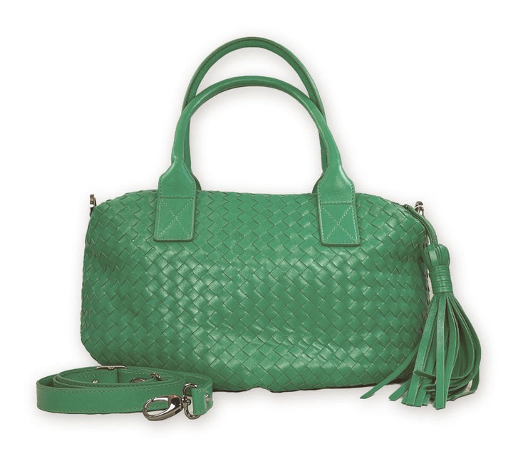 Sera Italian Leather Large 3 Section Pouch Satchel Bag