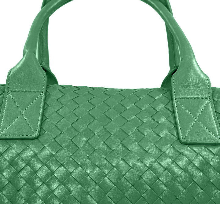 Sera Italian Leather Large 3 Section Pouch Satchel Bag
