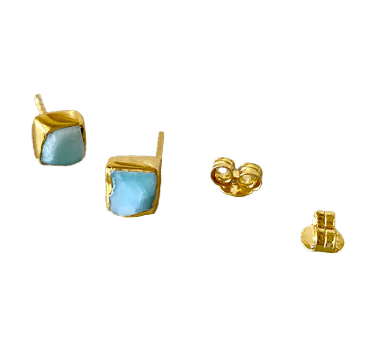 Larimar Stud Earrings