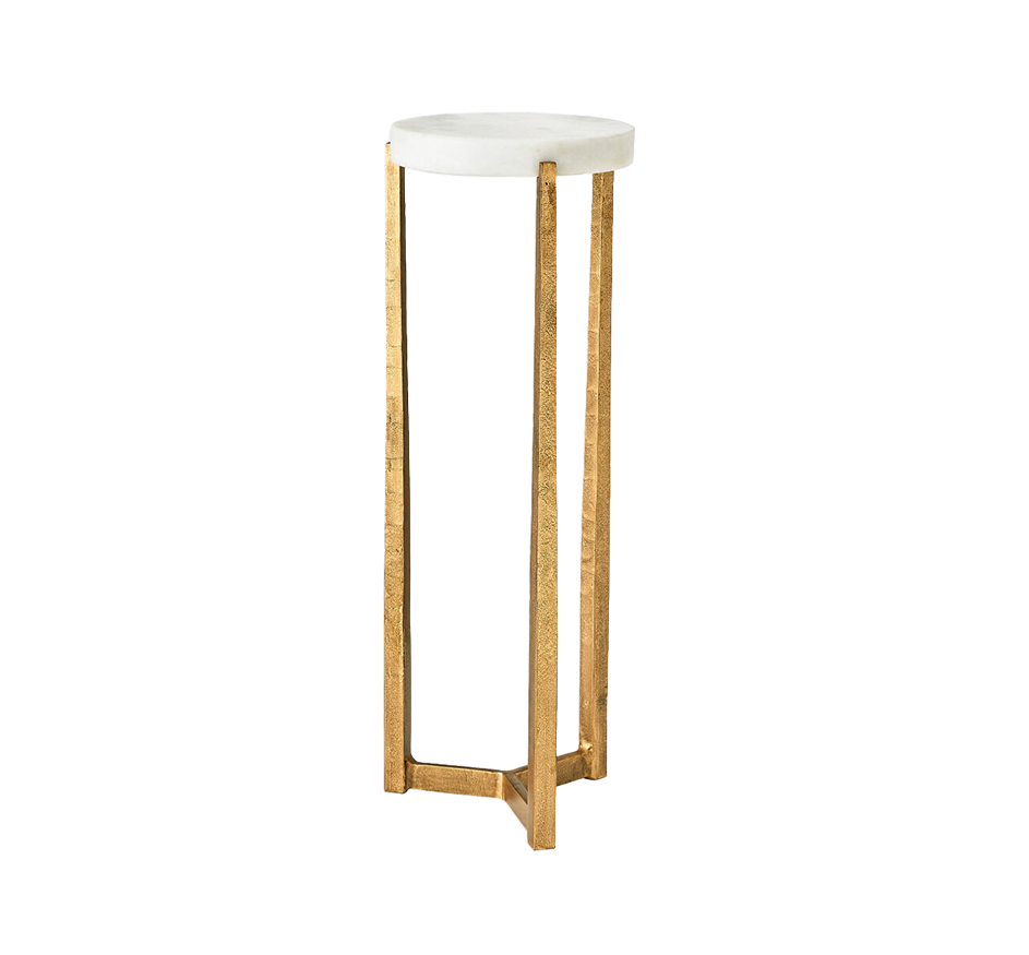 Laura Marble Disk Table Antique Gold