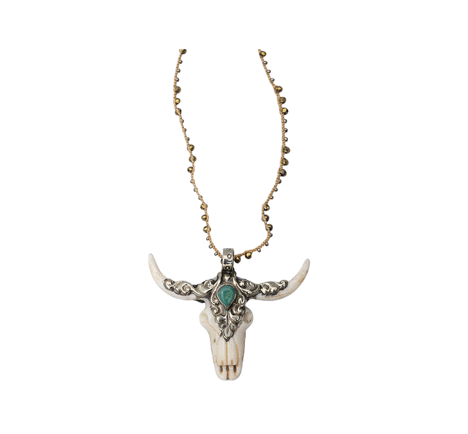 Longhorn Hand Crochet Necklace
