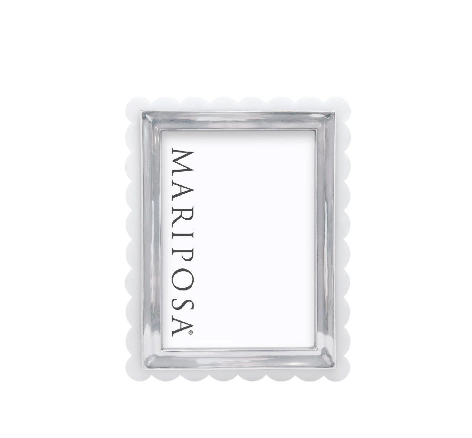 White Acrylic Scallop Frame Collection