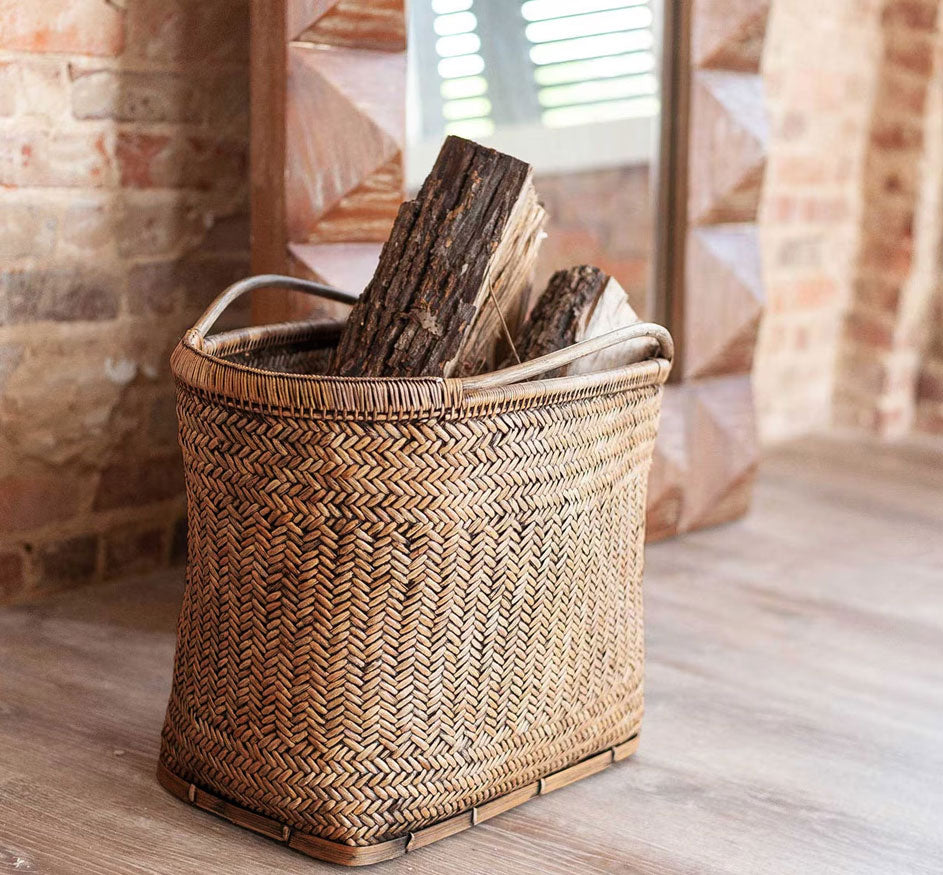 Maples Rattan and Bamboo Antique Basket
