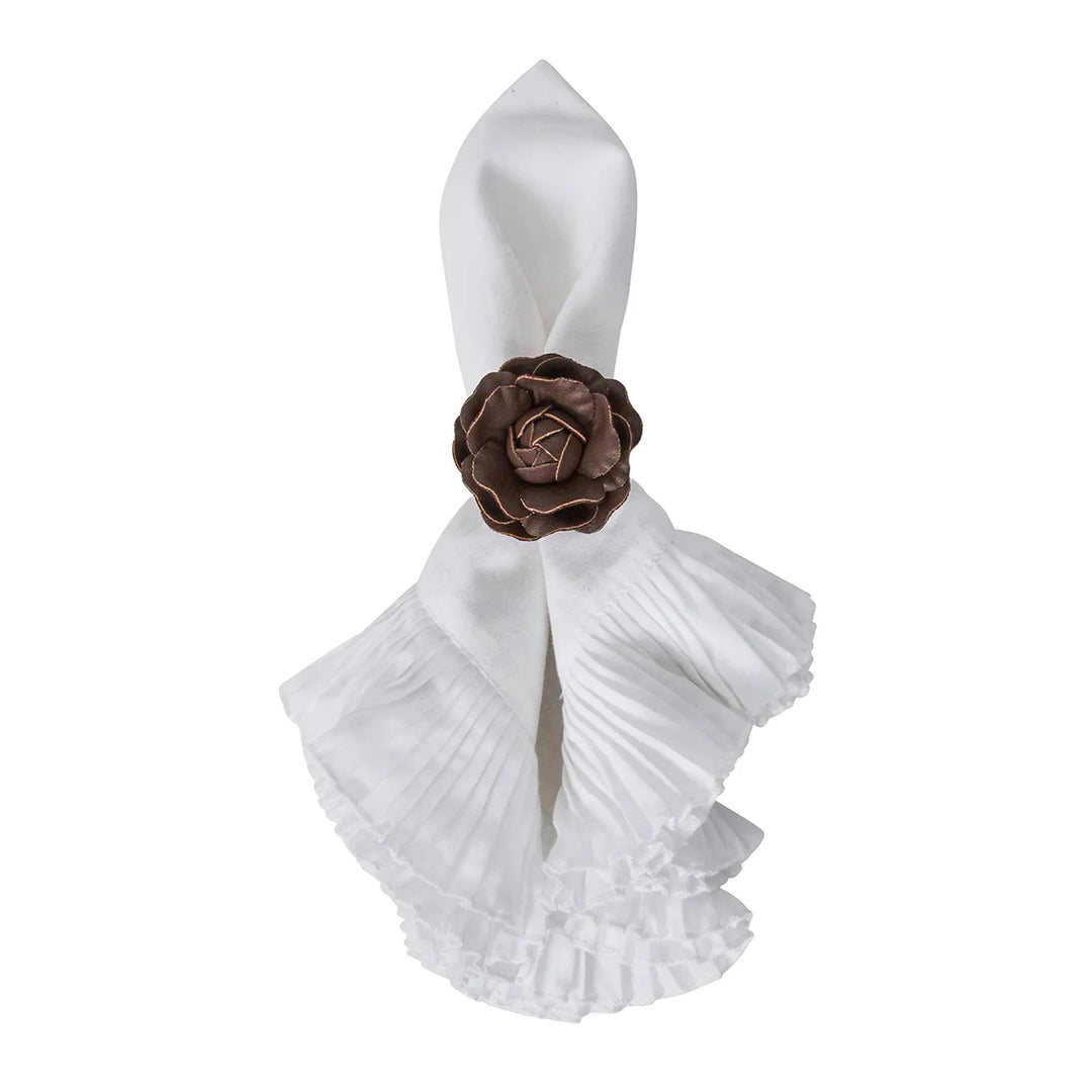 Camellia Napkin Ring in Brown