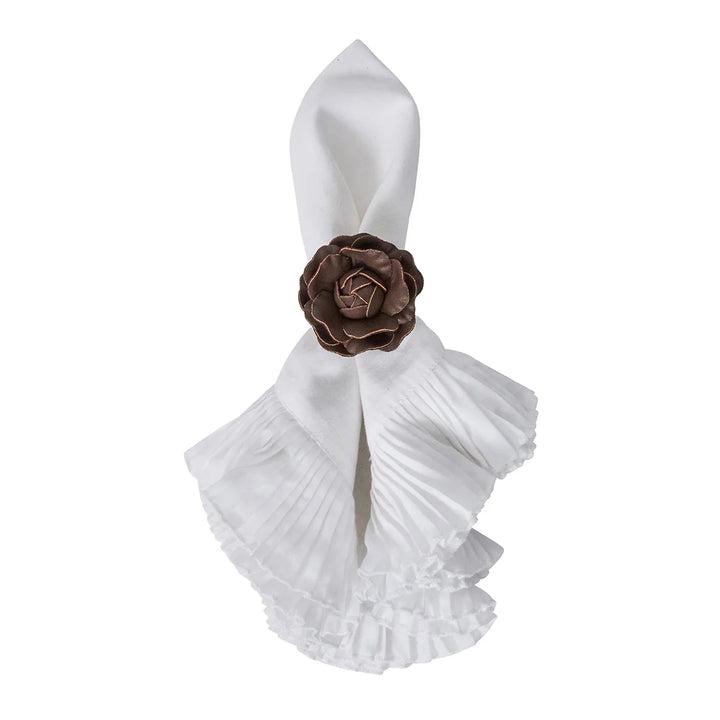 Camellia Napkin Ring in Brown