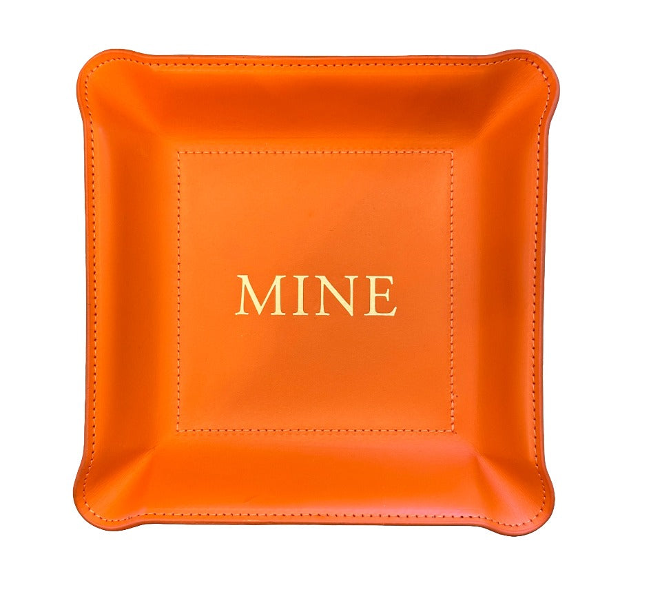 Personalized Leather Valet Tray