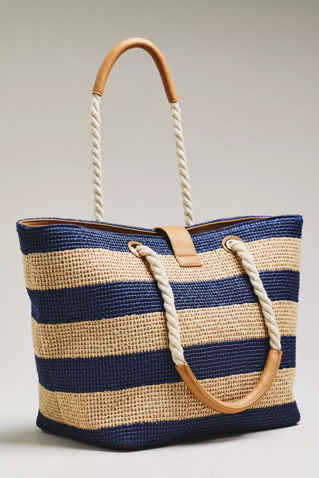 Rina Tote in Striped Navy