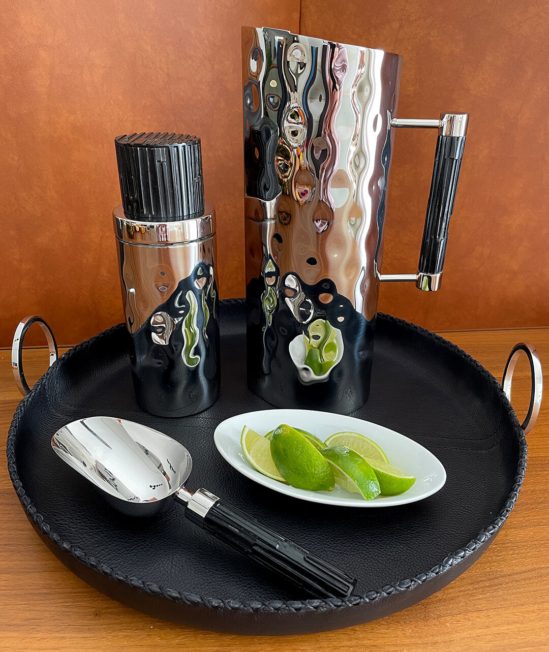 Tundra Cocktail Shaker with Black Resin Lid