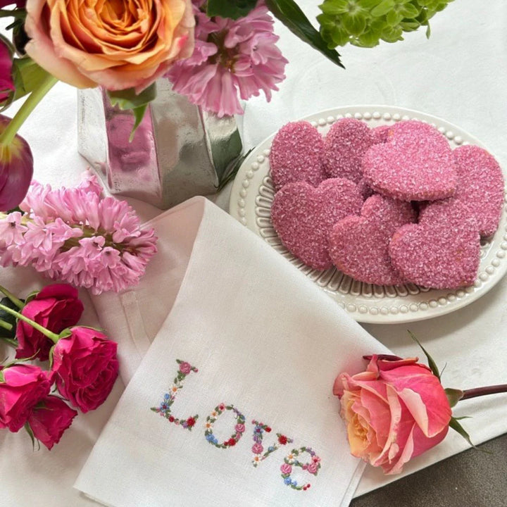 Floral Love Linen Towel