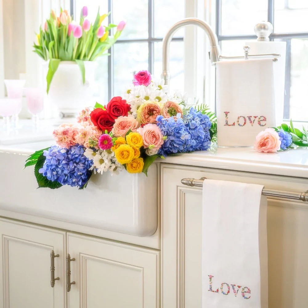 Floral Love Linen Towel