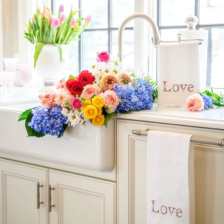 Floral Love Linen Towel