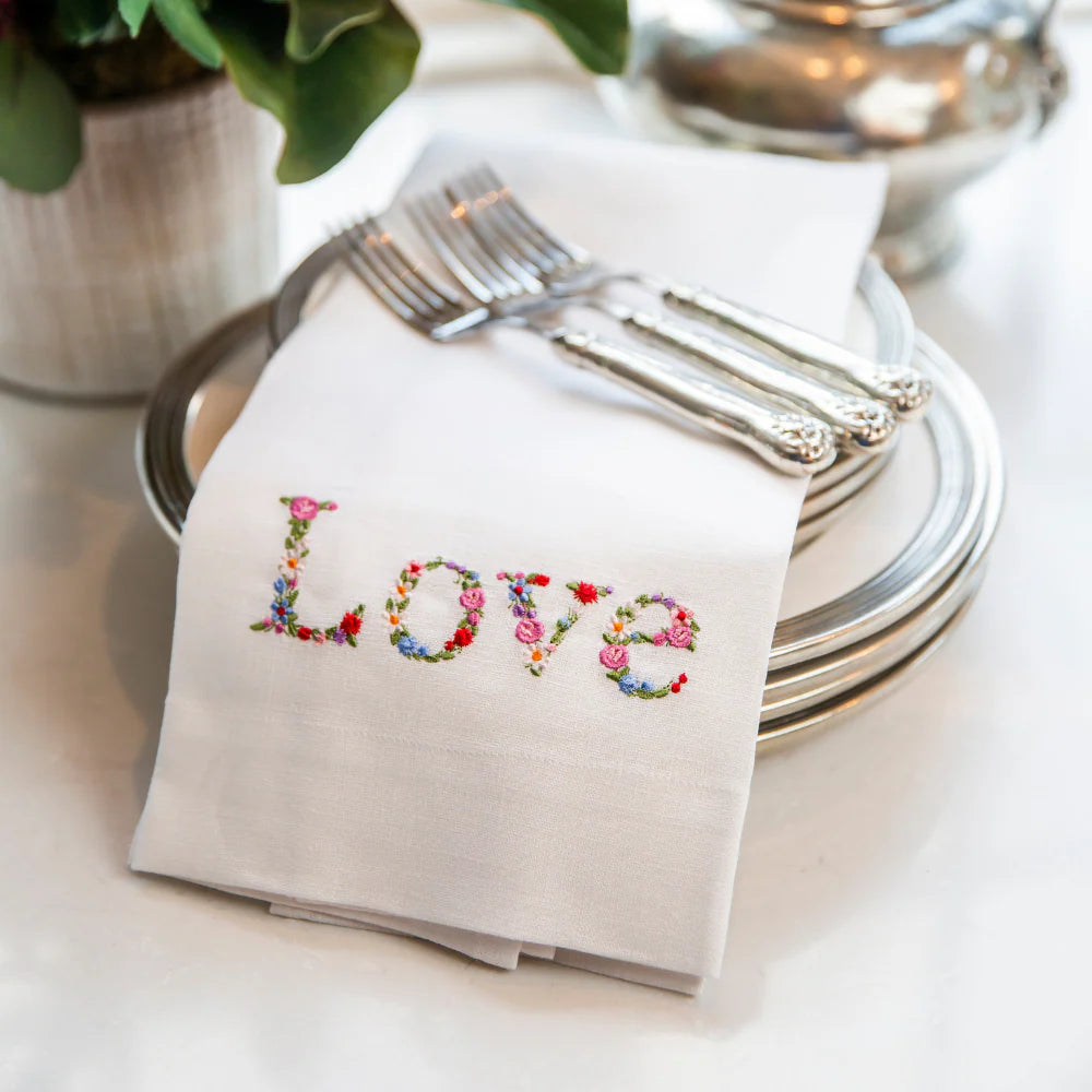 Floral Love Linen Towel